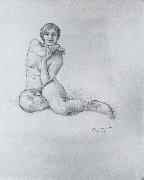 Crouching Girl Carl Larsson